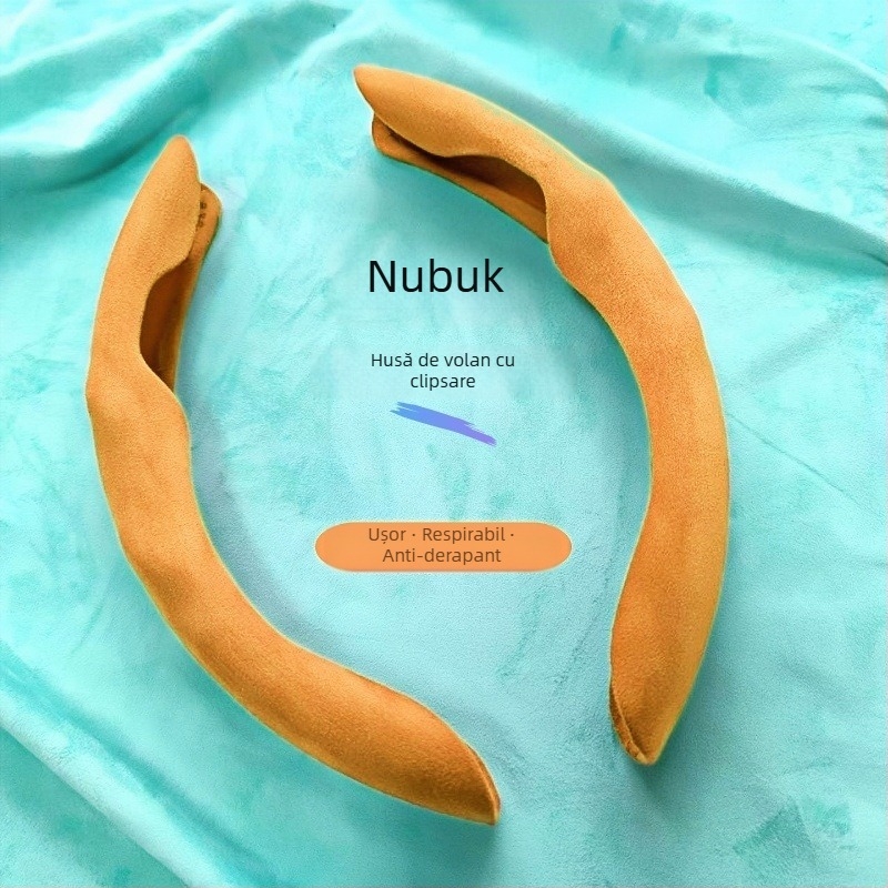 Acoperire volan din velur pentru mașină – universală pentru toate anotimpurile, anti-alunecare, absorbantă de transpirație, rezistentă la uzură, portabilă