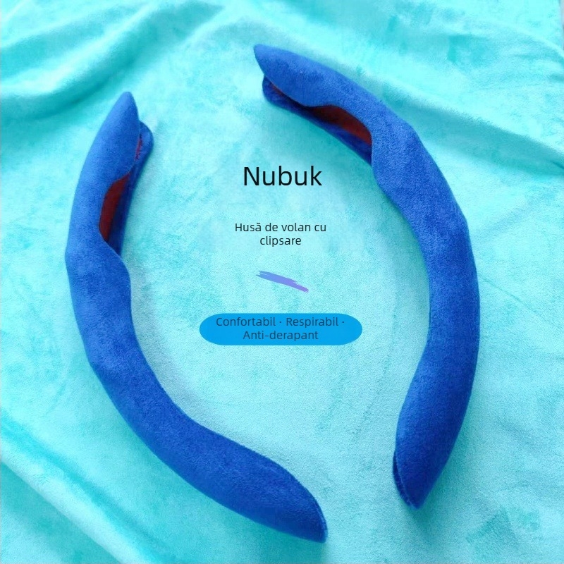 Acoperire volan din velur pentru mașină – universală pentru toate anotimpurile, anti-alunecare, absorbantă de transpirație, rezistentă la uzură, portabilă