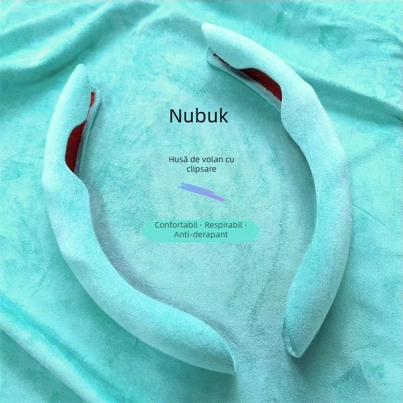 Acoperire volan din velur pentru mașină – universală pentru toate anotimpurile, anti-alunecare, absorbantă de transpirație, rezistentă la uzură, portabilă