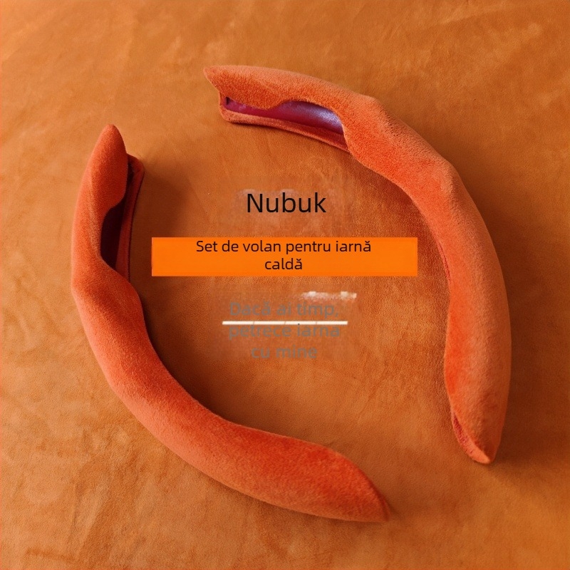 Acoperire volan din velur pentru mașină – universală pentru toate anotimpurile, anti-alunecare, absorbantă de transpirație, rezistentă la uzură, portabilă