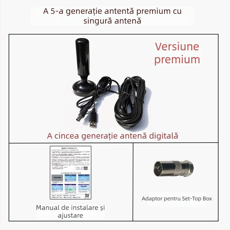 Receptor TV de interior – set-top box cu cip Wanjiawang, model 2023; imprimare logo: posibilă
