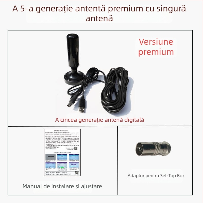 Receptor TV de interior – set-top box cu cip Wanjiawang, model 2023; imprimare logo: posibilă