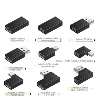 Adaptor ESYNC DP către Mini DisplayPort, suportă 8K@60Hz, ieșire 1×2, carcasă din aliaj de aluminiu