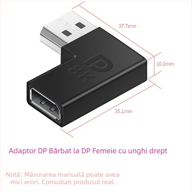 Adaptor ESYNC DP către Mini DisplayPort, suportă 8K@60Hz, ieșire 1×2, carcasă din aliaj de aluminiu