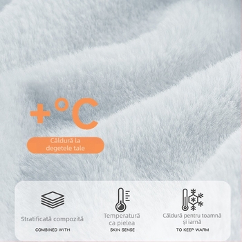 Husă de volan din pluș artificial, stil simplu, potrivire universală, cusută manual, pentru iarnă