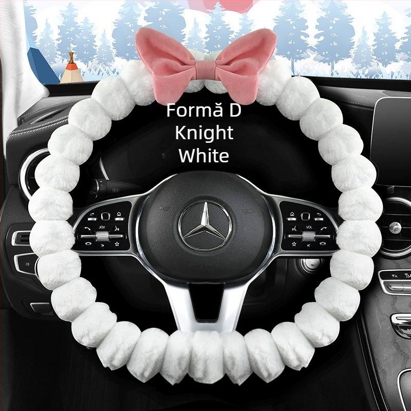 Ichabo husă de volan din pluș artificial – stil drăguț, sezon: iarnă, potrivire universală