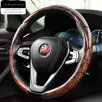 Cap volan cu model din lemn de piersic, pentru toate anotimpurile, antiderapant, ultra-subțire, material PVC