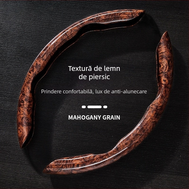 Cap volan cu model din lemn de piersic, pentru toate anotimpurile, antiderapant, ultra-subțire, material PVC