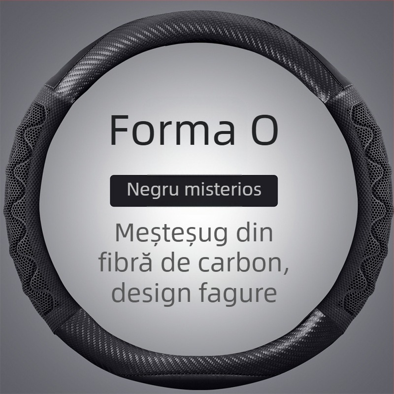 Husă pentru volan din piele, model diamant, antiderapant, respirabil, montaj universal, marca Aolong