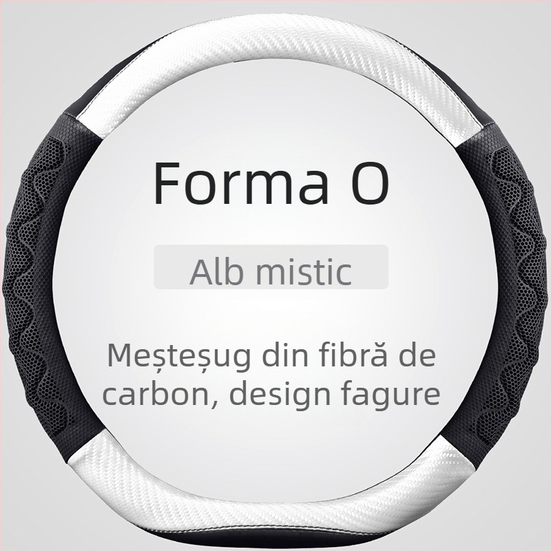 Husă pentru volan din piele, model diamant, antiderapant, respirabil, montaj universal, marca Aolong