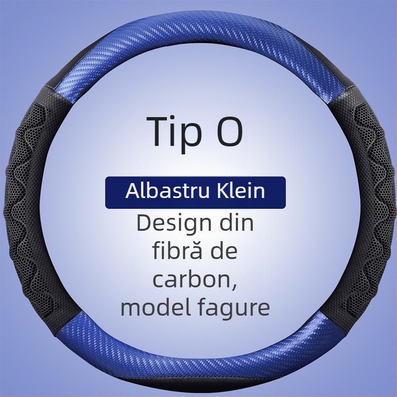 Husă pentru volan din piele, model diamant, antiderapant, respirabil, montaj universal, marca Aolong