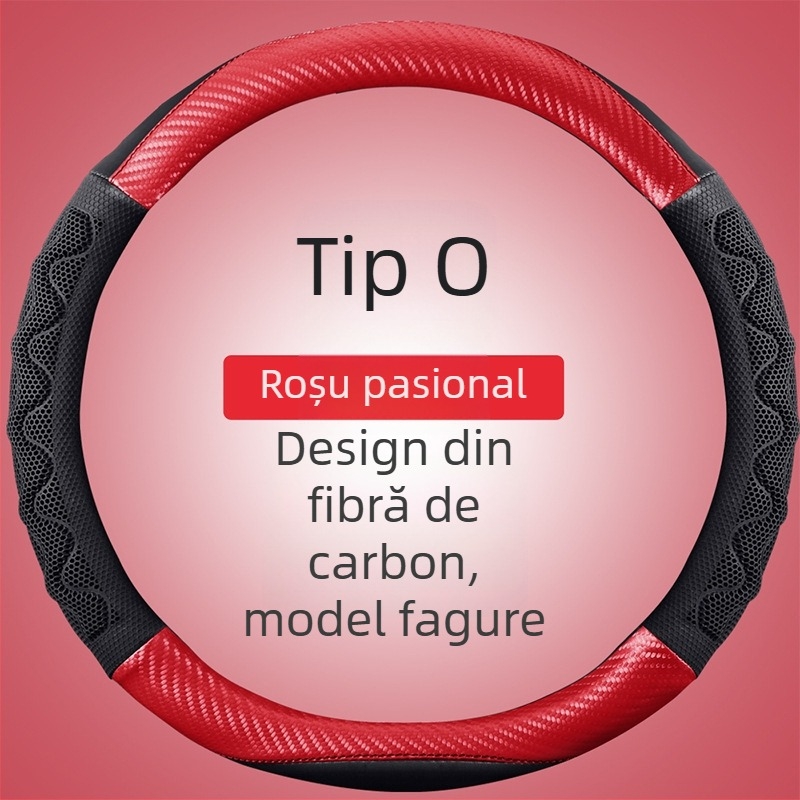 Husă pentru volan din piele, model diamant, antiderapant, respirabil, montaj universal, marca Aolong