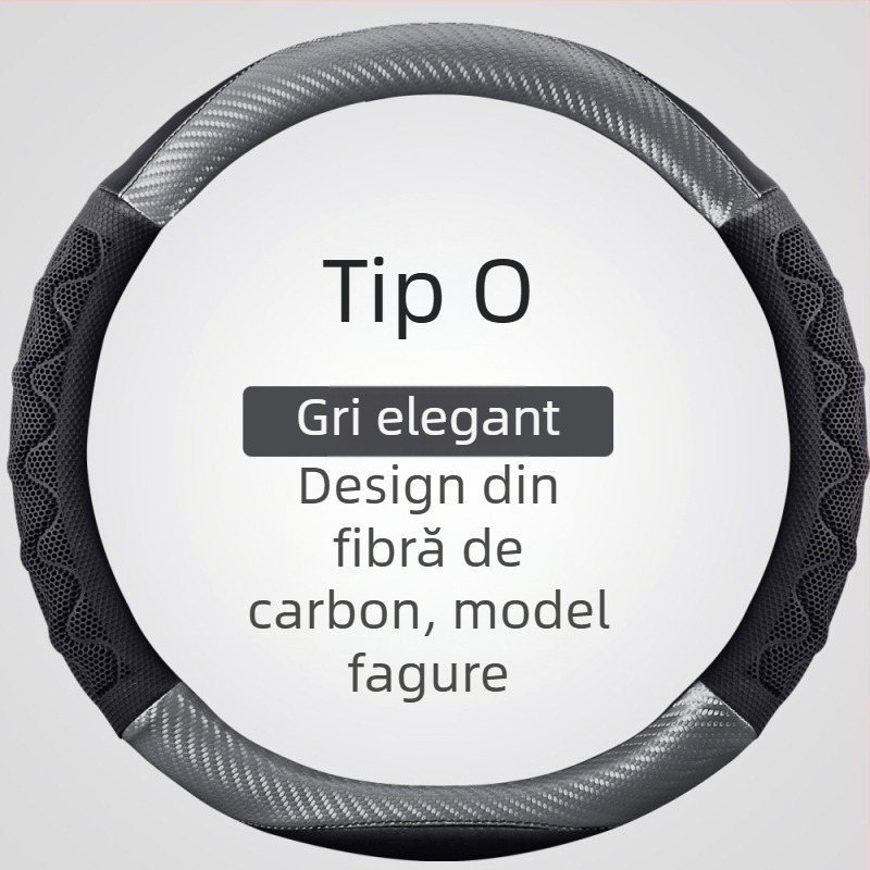 Husă pentru volan din piele, model diamant, antiderapant, respirabil, montaj universal, marca Aolong