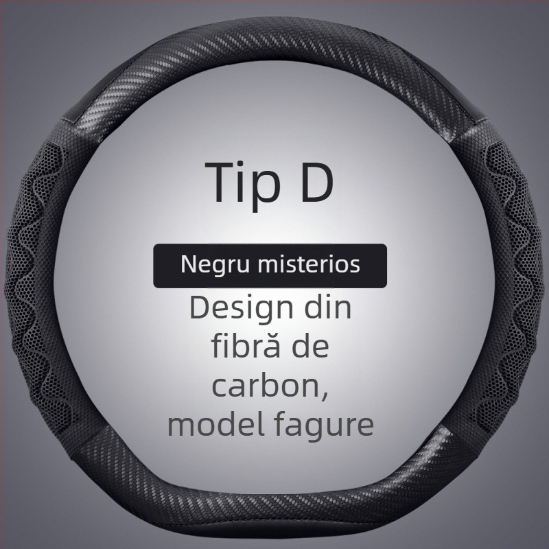 Husă pentru volan din piele, model diamant, antiderapant, respirabil, montaj universal, marca Aolong