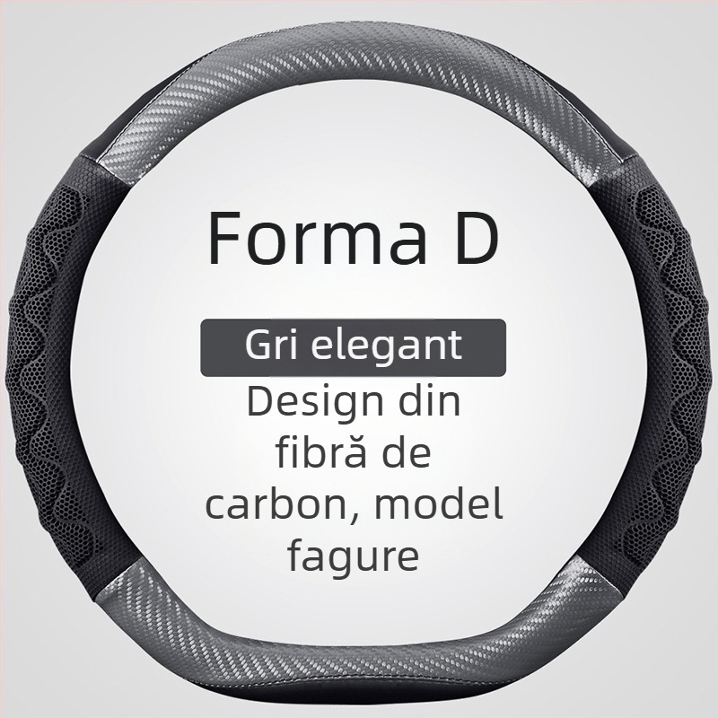 Husă pentru volan din piele, model diamant, antiderapant, respirabil, montaj universal, marca Aolong