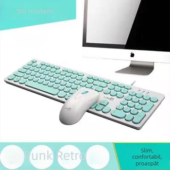 Set tastatură și mouse cablat 1900, USB, 1600 DPI, rezistent la apă