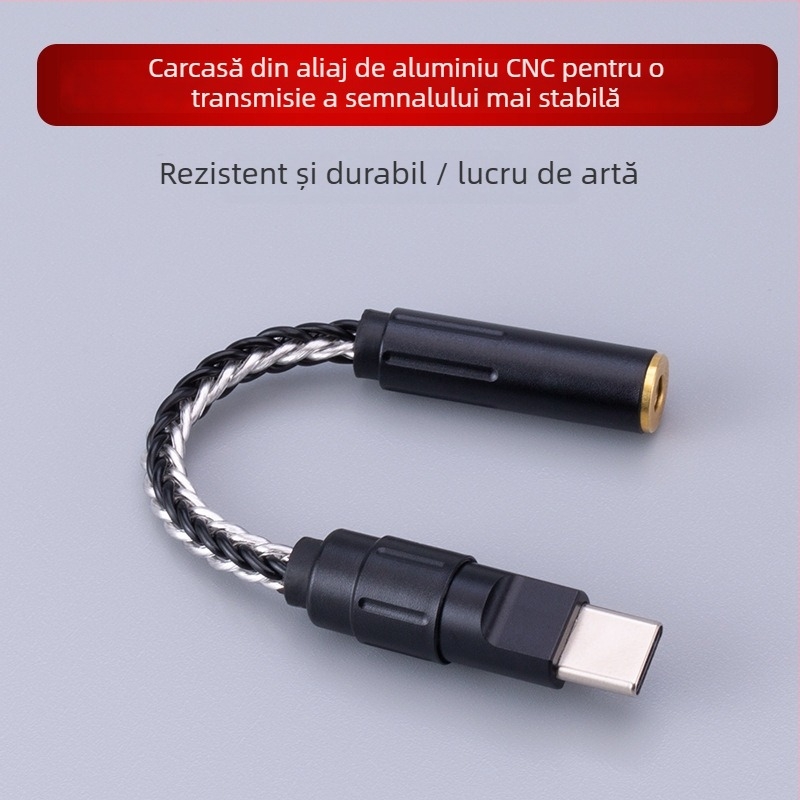 Bartok LY03 DAC audio cu amplificator – adaptor Type-C pentru telefon mobil, compatibil cu Huawei, Samsung, Xiaomi și iPhone 15/16 (CX31993, MAX97220 amplificatoare op-amp)