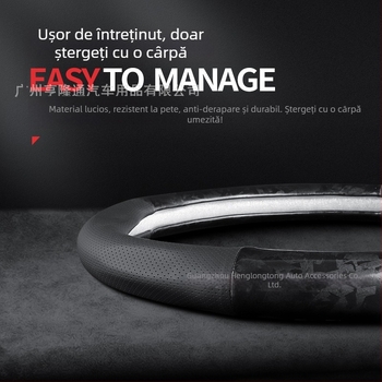 Acoperire sport pentru volan, universală, pentru toate anotimpurile, din fibre sintetice, cusută la mașină, personalizabilă (Model HLT06)