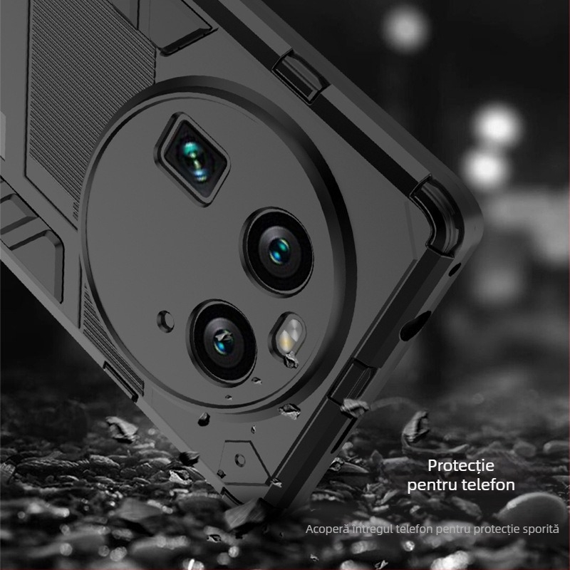 OPPO X6 Pro husă de telefon 2 în 1 anti-cădere cu suport — TPU+PC, turnare prin injecție