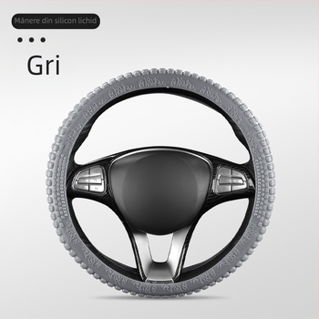 Capac volan auto – silicon, absorbant de transpirație, antiderapant, universal pentru toate anotimpurile, potrivire generală