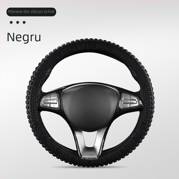 Capac volan auto – silicon, absorbant de transpirație, antiderapant, universal pentru toate anotimpurile, potrivire generală