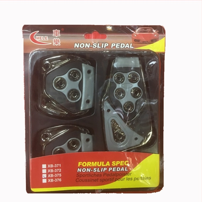 Kit pedale interior auto - potrivire universală, antiderapant, instalare fără găuri, pedale accelerație, ambreiaj și frână | Model XB-375; Material: Plastic; Transmisie: MT; Personalizare disponibilă; Etichetă privată disponibilă