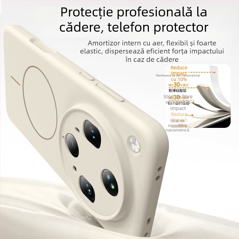 OPPO Find X8 Ultra husă magnetică din silicon lichid, cu protecție completă a obiectivului – finisaj pulverizat, anti-șoc, anti-uzură, anti-amprentă