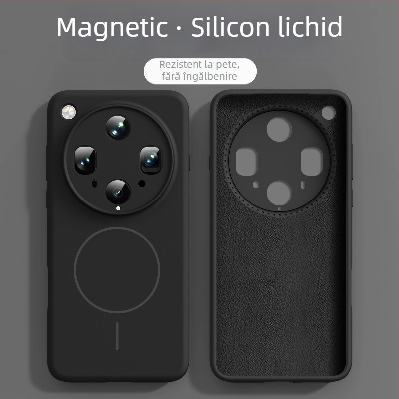 OPPO Find X8 Ultra husă magnetică din silicon lichid, cu protecție completă a obiectivului – finisaj pulverizat, anti-șoc, anti-uzură, anti-amprentă