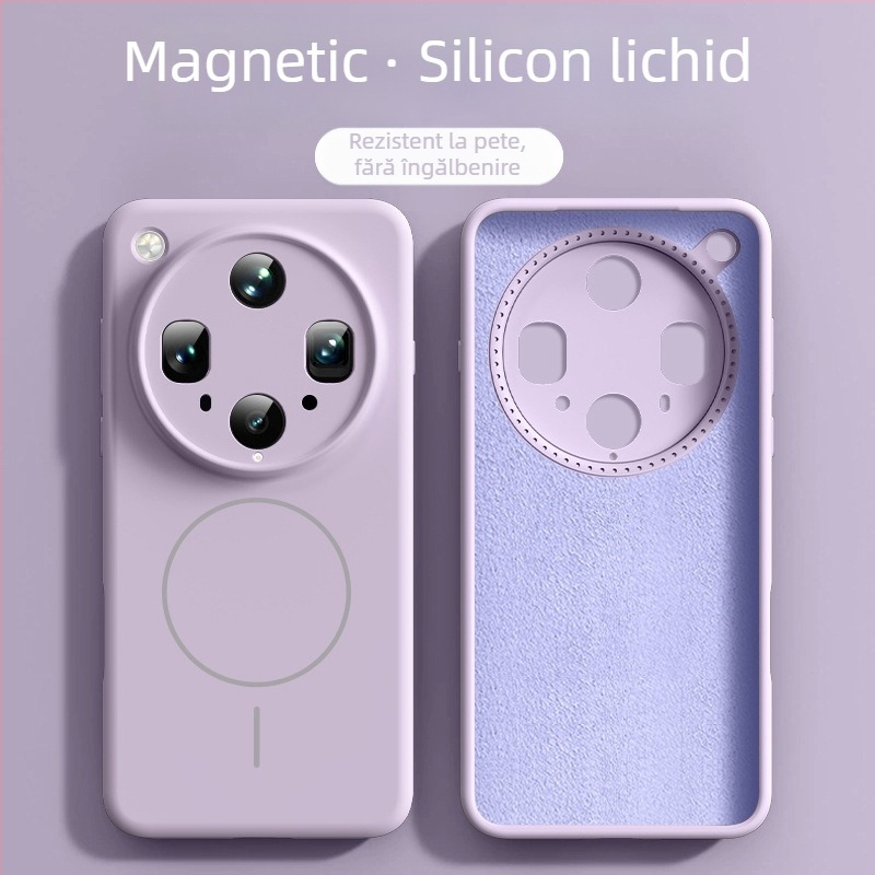 OPPO Find X8 Ultra husă magnetică din silicon lichid, cu protecție completă a obiectivului – finisaj pulverizat, anti-șoc, anti-uzură, anti-amprentă