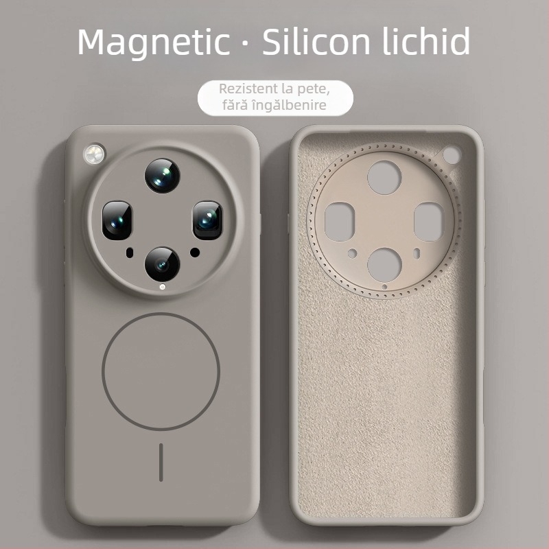 OPPO Find X8 Ultra husă magnetică din silicon lichid, cu protecție completă a obiectivului – finisaj pulverizat, anti-șoc, anti-uzură, anti-amprentă