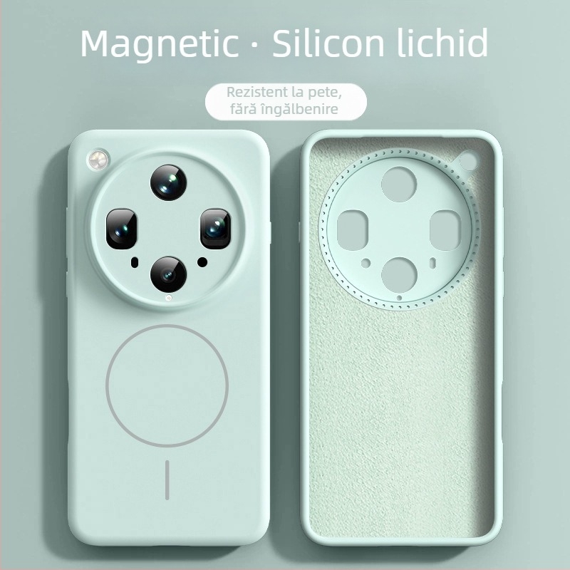 OPPO Find X8 Ultra husă magnetică din silicon lichid, cu protecție completă a obiectivului – finisaj pulverizat, anti-șoc, anti-uzură, anti-amprentă