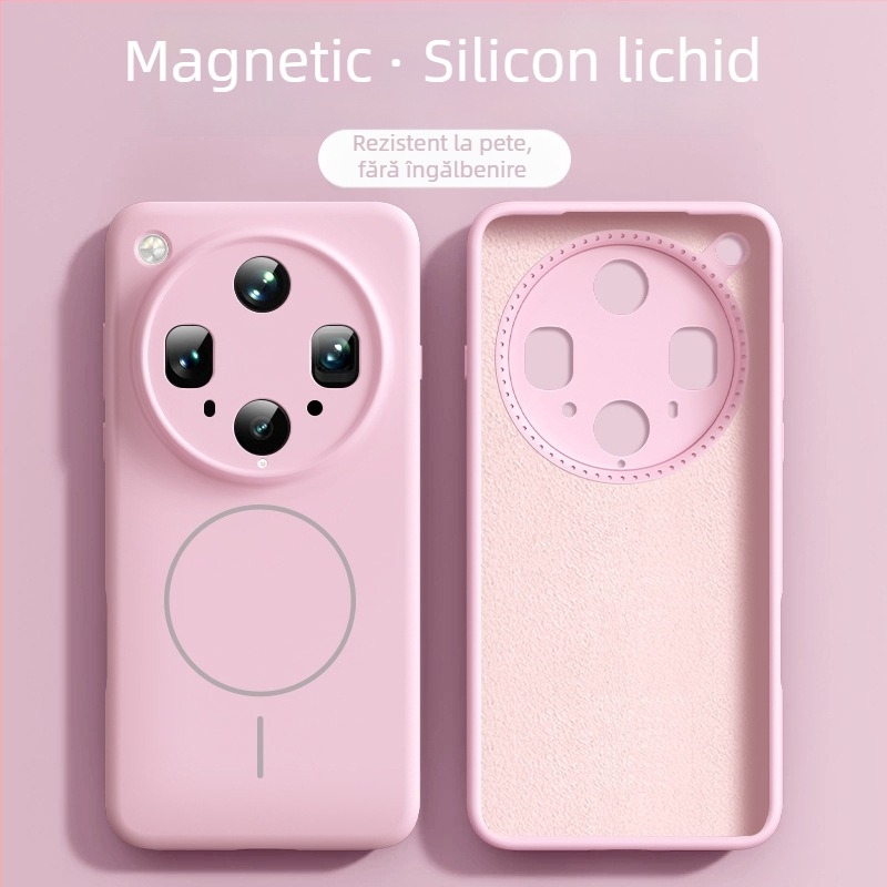 OPPO Find X8 Ultra husă magnetică din silicon lichid, cu protecție completă a obiectivului – finisaj pulverizat, anti-șoc, anti-uzură, anti-amprentă
