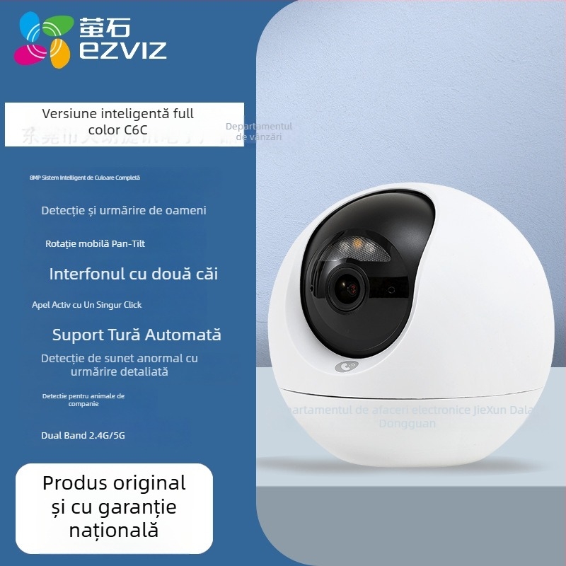 Ezviz H6 cameră cloud Wi‑Fi de interior, pan-tilt, 340° orizontal, 130° vertical, 4MP