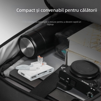 NK-1055TL Pro Cititor de carduri cu conectori multipli: USB-C, Lightning, USB-A, SD/TF