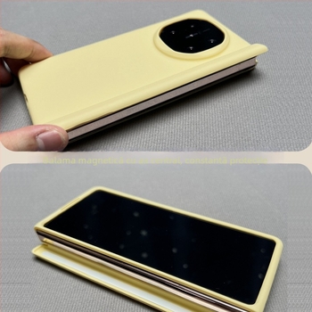 Husa Huawei Mate X6, carcasa dură din policarbonat, finisaj mat, textură în relief, balama centrală