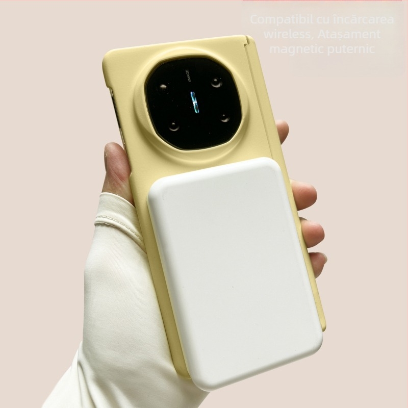 Husa Huawei Mate X6, carcasa dură din policarbonat, finisaj mat, textură în relief, balama centrală