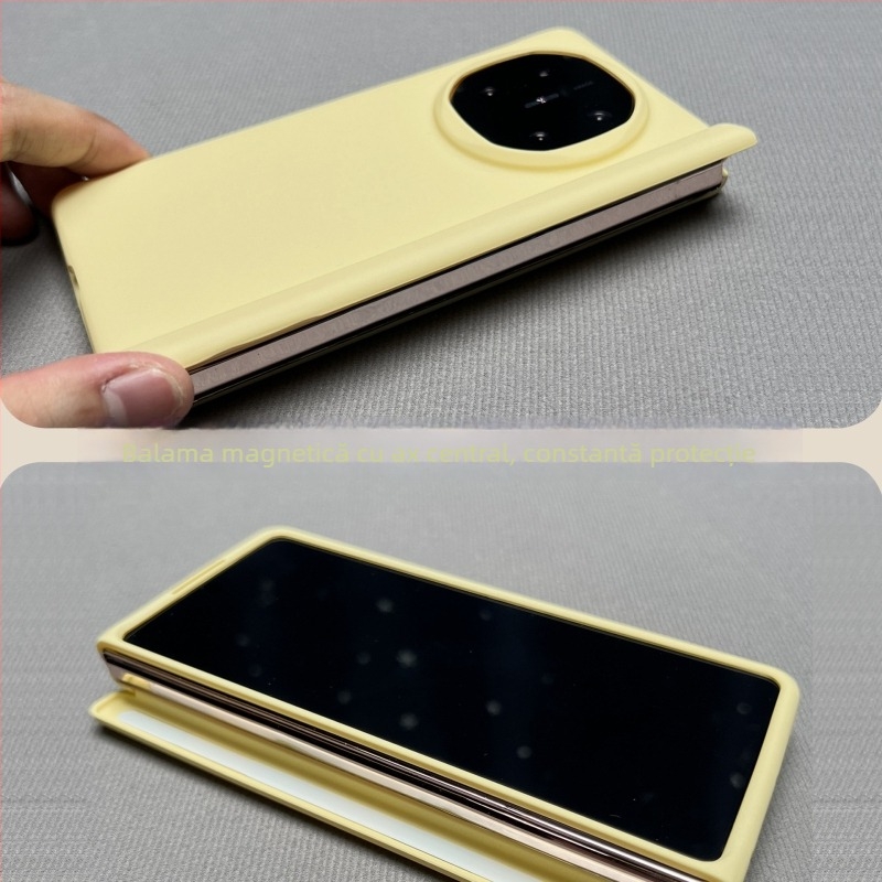 Husa Huawei Mate X6, carcasa dură din policarbonat, finisaj mat, textură în relief, balama centrală