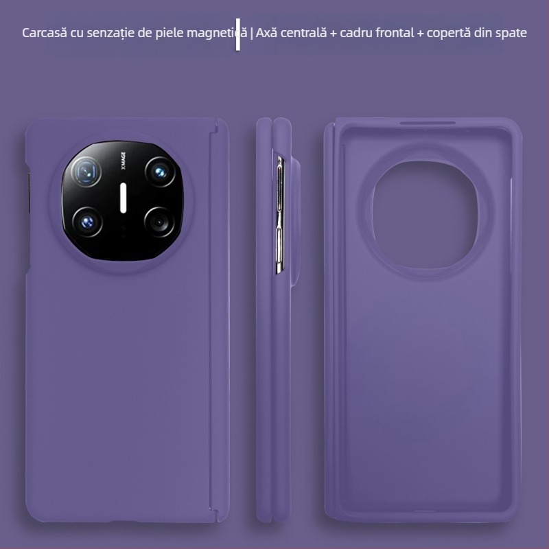 Husa Huawei Mate X6, carcasa dură din policarbonat, finisaj mat, textură în relief, balama centrală