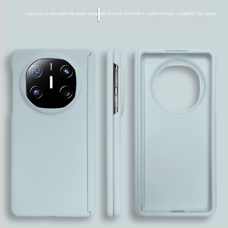 Husa Huawei Mate X6, carcasa dură din policarbonat, finisaj mat, textură în relief, balama centrală