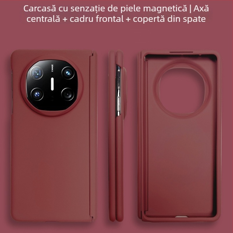 Husa Huawei Mate X6, carcasa dură din policarbonat, finisaj mat, textură în relief, balama centrală