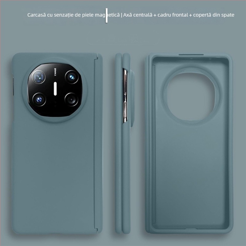 Husa Huawei Mate X6, carcasa dură din policarbonat, finisaj mat, textură în relief, balama centrală