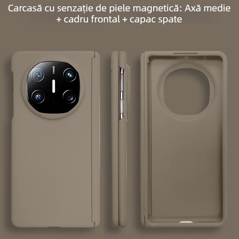 Husa Huawei Mate X6, carcasa dură din policarbonat, finisaj mat, textură în relief, balama centrală