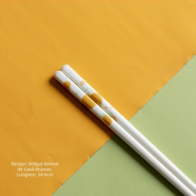 Chopsticks ceramice cu design desen animat, stil proaspăt și drăguț, calitate de primă clasă