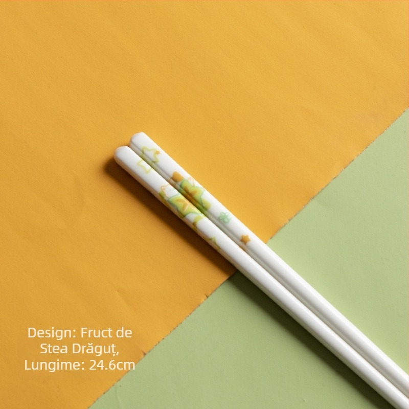 Chopsticks ceramice cu design desen animat, stil proaspăt și drăguț, calitate de primă clasă