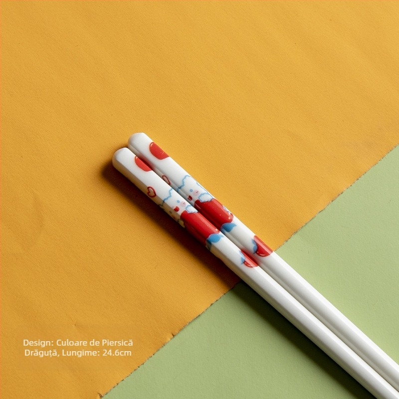 Chopsticks ceramice cu design desen animat, stil proaspăt și drăguț, calitate de primă clasă