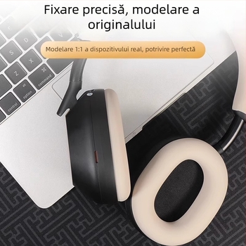 Carcasă din piele pentru căști Sony WH-1000XM4, model XM4, piele naturală, compatibil XM4, confortabil de purtat