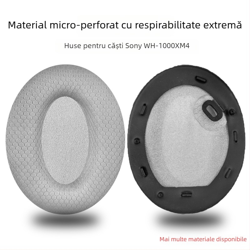Carcasă din piele pentru căști Sony WH-1000XM4, model XM4, piele naturală, compatibil XM4, confortabil de purtat