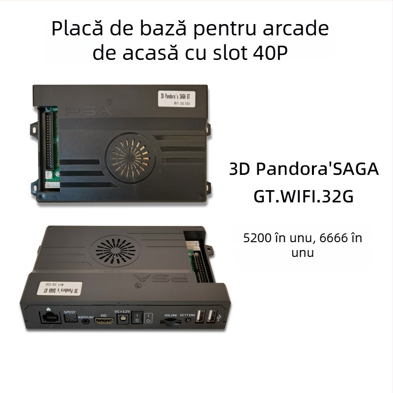 Placă de arcade pentru jocuri 3D Pandora EX – Android, 128 GB memorie, interfețe HDMI/VGA/USB, versiunea Paperback a jocului, stil nostalgic al vântului