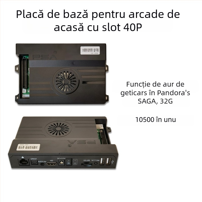 Placă de arcade pentru jocuri 3D Pandora EX – Android, 128 GB memorie, interfețe HDMI/VGA/USB, versiunea Paperback a jocului, stil nostalgic al vântului