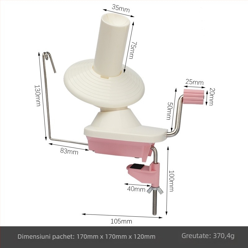 Înfășuitor de fire manual, bobinător compact pentru uz casnic, 425 g, cutie cu 50 bucăți